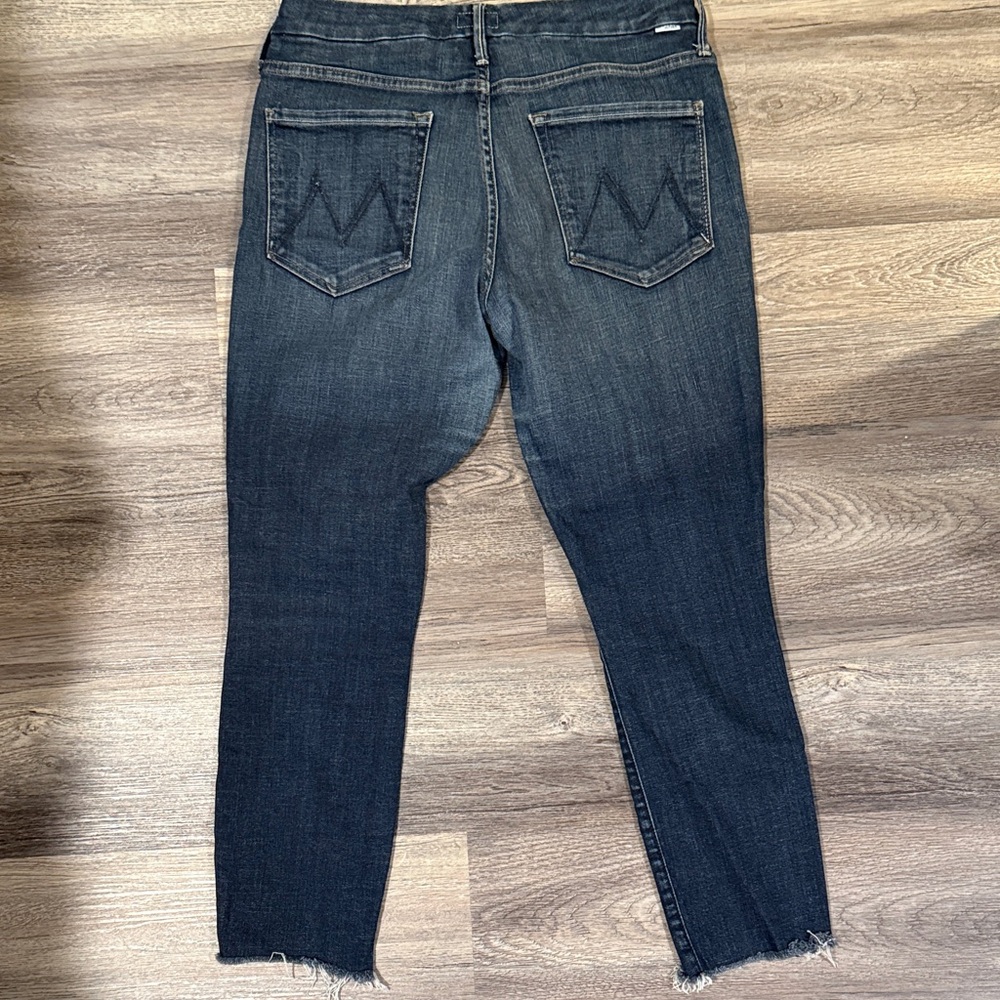 MOTHER the looker ankle step fray Dark Blue Women's Jeans - Picture 6 of 6